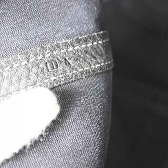 HERMES Logo Garden File 37 Hand Tote Bag Canvas Leather Black Silver 69FA285 - Picture 4 of 16